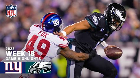 eagles vs giants week 18.